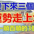 接下來三個月，運勢走上坡，事業一順百順的3個生肖