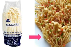 香噴噴的「酥炸金針菇」好吃又衛生，上菜保證3分鐘就被家人搶光！