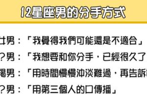 「不愛了，就讓我們好好說再見」12星座男慣用分手方式大公開！