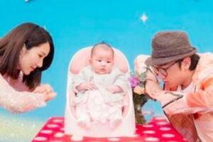王祖藍曬6個月女兒正臉照，嘴巴吸引了所有人的注意