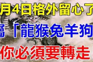 7月4日要格外留心了，屬（龍猴兔羊狗）要轉走