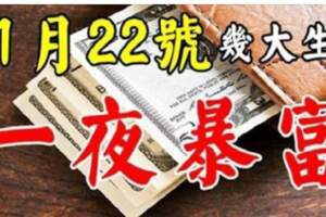 11月22號開始，最容易一夜暴富的生肖排行，你排第幾呢?