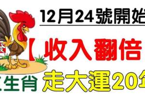 12月24號開始（收入翻倍）五生肖走大運20年