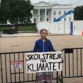 向川普施壓 瑞典環保少女白宮外抗議
