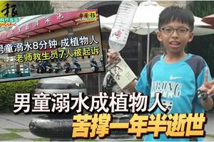 男童溺水成植物人苦撐一年半逝世