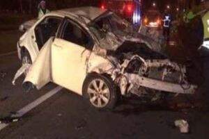 國道1車禍！女傷、1男1狗亡