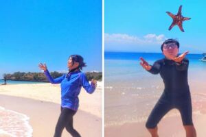 拋起來那一刻牠在喊痛！　遊客為拍美照讓夢幻海灘變「海星地獄」