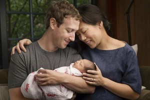 「臉書」執行長祖克柏當爹 為女兒捐出99%臉書股票