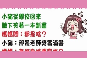 小豬從學校帶一本新書回來