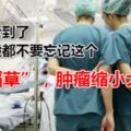 癌症不管到了哪個階段都不要忘記這個「救命稻草」，腫瘤縮小大半