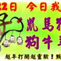 4月22日，今日我最旺！鼠馬猴雞狗牛羊蛇！【12388】越早打開越靈驗！點個贊吧！