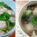 豆腐丸子湯+香菇粉絲丸子湯的做法。豆腐和粉絲的配搭，口感更佳滑膩