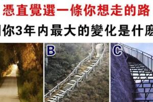 直覺測試：你想走哪條路？測三年後你的人生會發生什麼重大轉變！