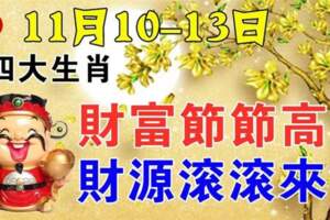 11月10-13日財富節節高，財源滾滾來的生肖