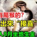 誰家有屬猴的？快出來「接喜」啦！屬猴人8月坐地生金。