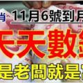 11月6號到月底，大富特富的5大生肖