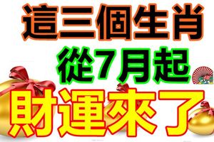 這三個生肖之一，從7月起你的財運來了！