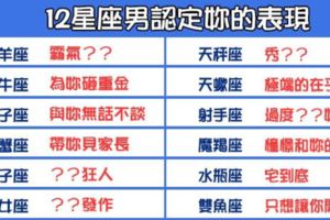 當十二星座男對妳有這些表現「除了妳，我誰都不要」，就表示他已經「認定」妳了！