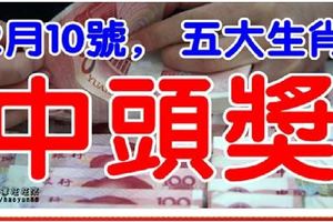 2月10號，中頭獎率99.9%的五大生肖