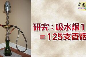 研究：吸水煙1次=125支香煙