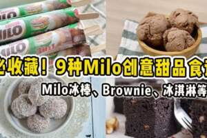 【必收藏！】9種Milo創意甜品食譜！Milo冰棒、Brownie、冰淇淋等等