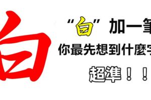 「白」字加一筆，你會想到什麼字？准！