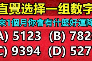 直覺選擇一組數字，看看未來1個月你會有什麼好運降臨？