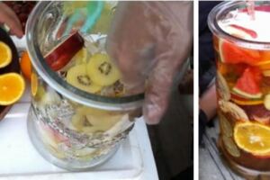 男子買20斤水果，放罐子裡，倒上雪碧，30分鐘後讓人口水直流