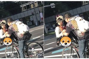 胖男用「單車籃子載妹」超浪漫！眼尖網友越看越不淡定…：我餓了...