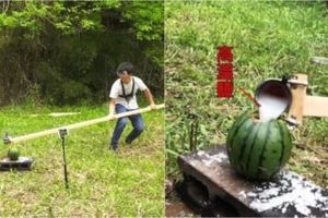 他將高溫熔「鹽」倒入西瓜裡頭，沒想到接下來竟發生超恐怖狀況...網：真的GG了！