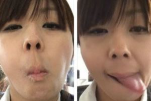 這個女子為了把方囧臉變成瓜子臉而嘗試「口內操」，結果做了10000次的效果真是太驚人了！