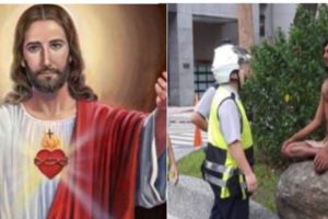 耶穌本尊現身台北！忠孝復興站驚見「神人石上打坐」，路人見到全看傻：他可能也想要勞斯萊斯！
