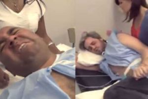 痛得扯破喉嚨！男人模擬生娃哭喊:有人拿刀切我肚子！