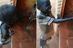 南蘇丹4歲孩童赤腳拚命追上了維和車隊，但他接下來的「微小願望」馬上讓在場的人都紅了眼眶…
