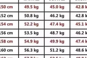 女生標準體重表，你達標了嗎？
