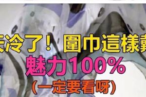 天氣快變冷了！圍巾這樣戴，魅力100%！減齡又美！圍巾的各種圍法！歡迎分享！