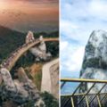 越南新景點《金色巨手大橋》，托著黃絲帶的手竄出山雲之間好壯觀！
