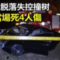 疑車輪脫落失控撞樹母女當場死4人傷