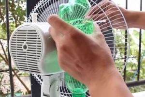 她只是在電風扇後面「加上這些東西」，結果夏天在家裡就算不開冷氣也能感覺到很清涼！