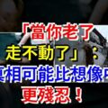 「當你老了，走不動了」：真相可能比想像中更殘忍！