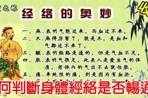 如何判斷身體經絡是否暢通？