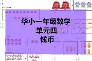 SJKC華小一年級數學–單元4–錢幣