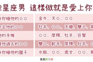 當12星座男允許你「觸碰」這5個地方時，表示他對你動了「真感情」！