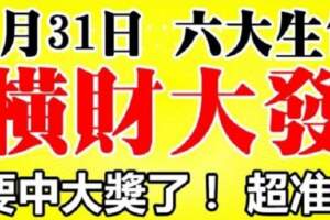 8月31日橫財大發，要中大獎的生肖