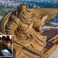 中國完成「19層樓高巨型關羽雕像」震驚全亞洲！走進雕像「又是另一個世界」內有乾坤好精采！