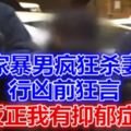 家暴男瘋狂殺妻，行兇前狂言：反正我有抑鬱症！