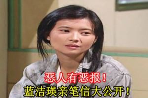 惡人有惡報！藍潔瑛親筆信大公開！