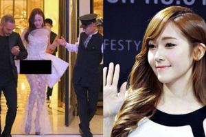 脫離少女時代Jessica尺度大開！下身全透明一個跨步「大走光」內褲見客：福利來的太突然