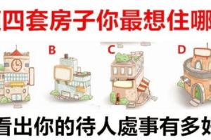 心理測驗：四套房子你最想住哪間？測你的待人處事有多好