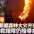 希臘森林大火升至83死-救援隊仍搜尋失蹤者